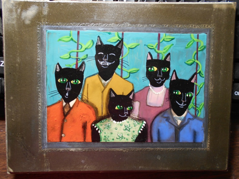 Black Cat Family Portrait