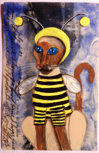 Siamese in a bumblebee suit