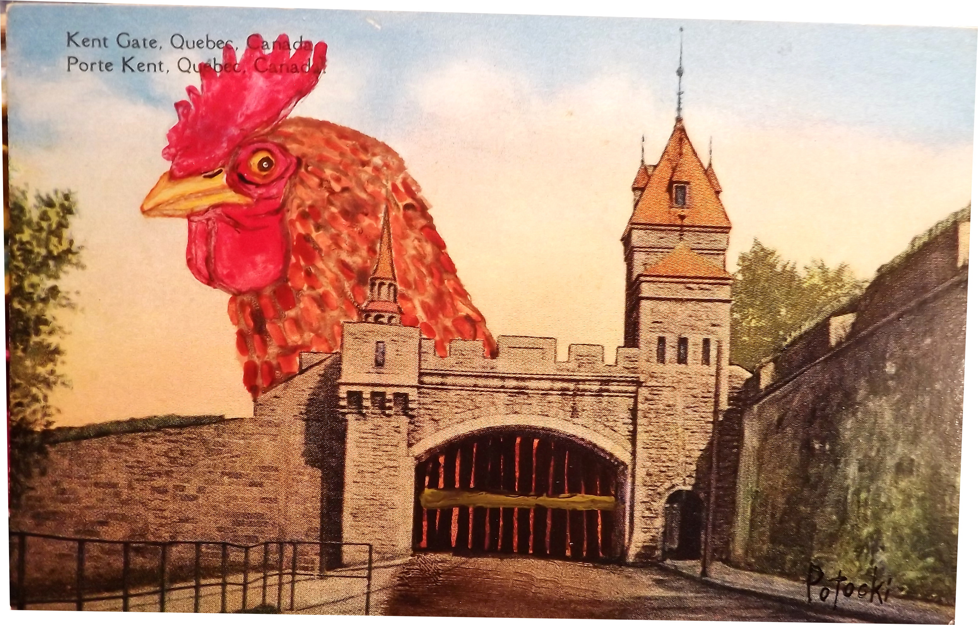 A Giant Chicken Protects Kent Gate in Quebec