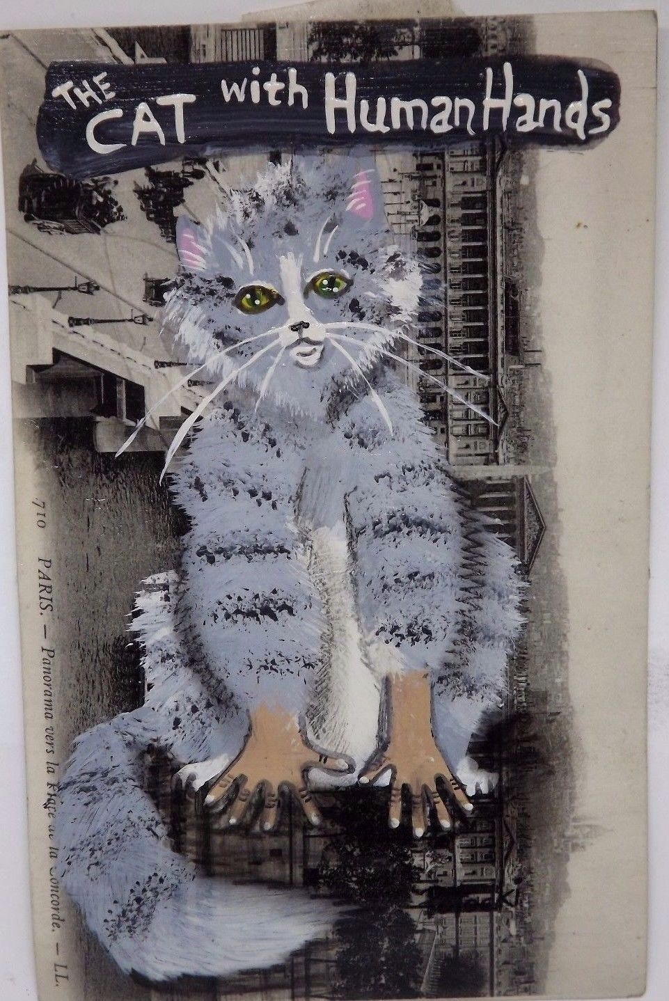 The Cat with Hands acrylic painting